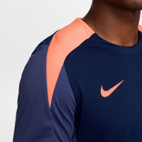 Nike Strike Trainingsshirt Donkerblauw Oranje
