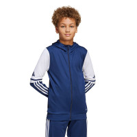 adidas Squadra 25 Hooded Tracksuit Full-Zip Kids Dark Blue White
