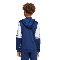 adidas Squadra 25 Hooded Tracksuit Full-Zip Kids Dark Blue White