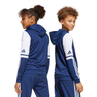 adidas Squadra 25 Hooded Tracksuit Full-Zip Kids Dark Blue White