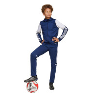 adidas Squadra 25 Hooded Tracksuit Full-Zip Kids Dark Blue White