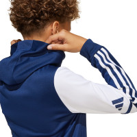 adidas Squadra 25 Hooded Tracksuit Full-Zip Kids Dark Blue White