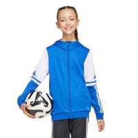 adidas Squadra 25 Hooded Tracksuit Full-Zip Kids Blue Dark Blue White