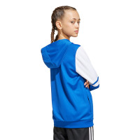 adidas Squadra 25 Hooded Tracksuit Full-Zip Kids Blue Dark Blue White