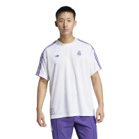 adidas Real Madrid Terrace Icons T-Shirt White Purple