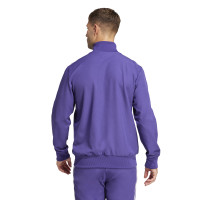 adidas Real Madrid Icon Full-Zip Tracksuit Purple White