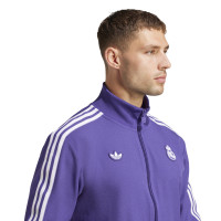 adidas Real Madrid Icon Full-Zip Tracksuit Purple White