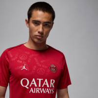 Nike Paris Saint-Germain x Jordan Pre-Match Training Shirt 2024-2025 Red White