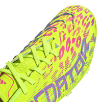 adidas Predator Pro Gras Football Shoes (FG) Neon Yellow Blue Pink
