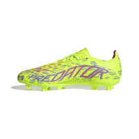 adidas Predator League Grass/Artificial Grass Football Boots (MG) Neon Yellow Blue Pink
