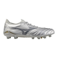 Mizuno Morelia Neo IV Beta Elite Gras Football Boots (FG) Silver Grey Gold