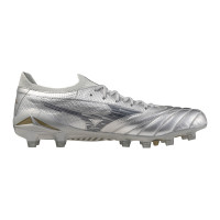 Mizuno Morelia Neo IV Beta Elite Gras Football Boots (FG) Silver Grey Gold