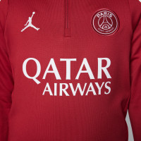 Nike Paris Saint-Germain x Jordan Strike Training sweater 1/4-Zip 2024-2025 Kids Red White