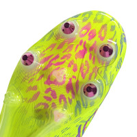 adidas Predator Elite IJzeren-Nop Voetbalschoenen (SG) Neongeel Blauw Roze
