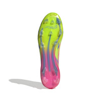 adidas F50 Elite Gras Voetbalschoenen (FG) Roze Neongeel Blauw