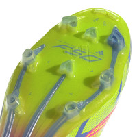 adidas F50 Elite Gras Voetbalschoenen (FG) Roze Neongeel Blauw