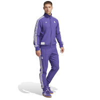 adidas Real Madrid Icon Full-Zip Tracksuit Purple White