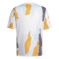 adidas Real Madrid Pre-Match Trainingsshirt 2024-2025 Kids Wit Oranje Blauw