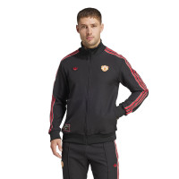 adidas Manchester United Terrace Icons Training Jacket Black Red