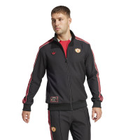 adidas Manchester United Terrace Icons Training Jacket Black Red