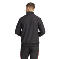 adidas Manchester United Terrace Icons Training Jacket Black Red