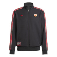 adidas Manchester United Terrace Icons Training Jacket Black Red