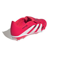 adidas Predator League FT Gras Voetbalschoenen (FG) Kids Rood Wit Zwart
