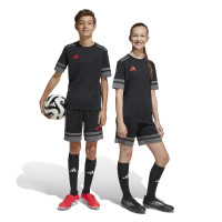 adidas Squadra 25 Kids Football Shorts Black Grey Red