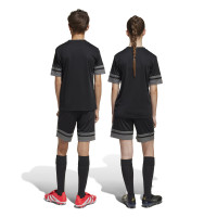 adidas Squadra 25 Kids Football Shorts Black Grey Red