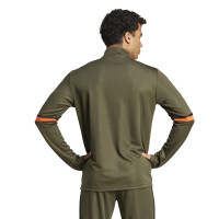 adidas Squadra 25 Training Jacket Dark Green Black Orange