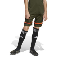 adidas Squadra 25 Kids Football Shorts Dark Green Black Orange