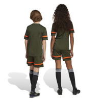 adidas Squadra 25 Kids Football Shorts Dark Green Black Orange