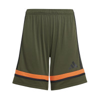 adidas Squadra 25 Kids Football Shorts Dark Green Black Orange