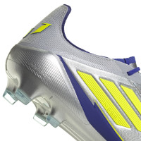 adidas F50 Messi Elite Gras Football Shoes (FG) Silver Dark Blue Yellow