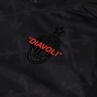 PUMA AC Milan X Off-White Pre-Match Training Shirt 2024-2025 Black Red