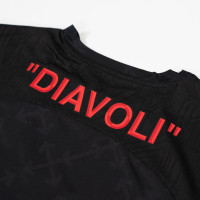 PUMA AC Milan X Off-White Pre-Match Training Shirt 2024-2025 Black Red