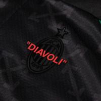 PUMA AC Milan X Off-White Pre-Match Training sweater 1/4-Zip 2024-2025 Black Red