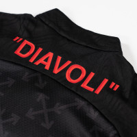 PUMA AC Milan X Off-White Pre-Match Training sweater 1/4-Zip 2024-2025 Black Red