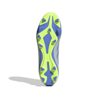 adidas Copa Pure III Club Grass/Artificial Grass Football Boots (MG) Blue Grey Neon Yellow