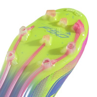 adidas F50 Elite Gras Voetbalschoenen (FG) Blauw Neongeel Roze