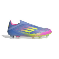 adidas F50 Elite Laceless Iron Stud Football Shoes (SG) Blue Neon Yellow Pink