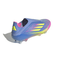 adidas F50 Elite Laceless Iron Stud Football Shoes (SG) Blue Neon Yellow Pink