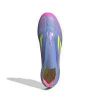 adidas F50 Elite Laceless Iron Stud Football Shoes (SG) Blue Neon Yellow Pink