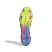 adidas F50 Elite Laceless Iron Stud Football Shoes (SG) Blue Neon Yellow Pink