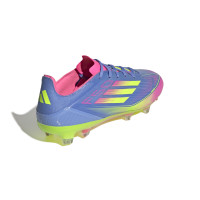 adidas F50 Pro Gras Voetbalschoenen (FG) Blauw Neongeel Roze