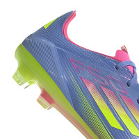 adidas F50 Pro Gras Voetbalschoenen (FG) Blauw Neongeel Roze