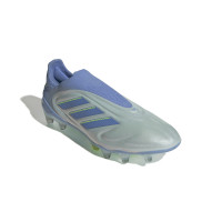 adidas Copa Pure III Elite Laceless Grass Football Shoes (FG) Blue Grey Neon Yellow