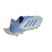 adidas Copa Pure III Elite Laceless Grass Football Shoes (FG) Blue Grey Neon Yellow