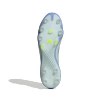 adidas Copa Pure III Elite Laceless Grass Football Shoes (FG) Blue Grey Neon Yellow