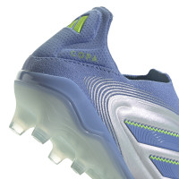 adidas Copa Pure III Elite Laceless Grass Football Shoes (FG) Blue Grey Neon Yellow